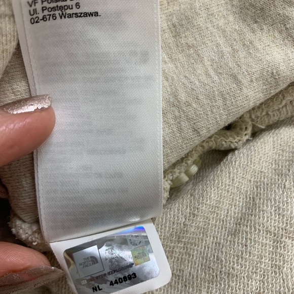 THE NORTH FACE Sweater Jacket With Side Zipper Detail & Pockets Oatmeal Sz Large - Picture 10 of 14